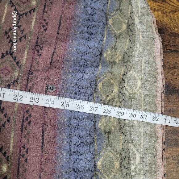 Vtg Cabela's Deerskin Soft Chamois Aztec Shirt 2XLT Pocket Outdoor Gorpcore Y2K - Picture 7 of 10